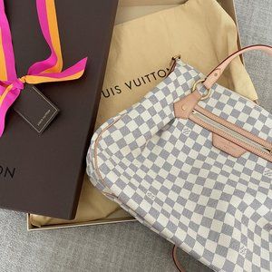 100% Authentic Louis Vuitton Damier Azur Evora MM